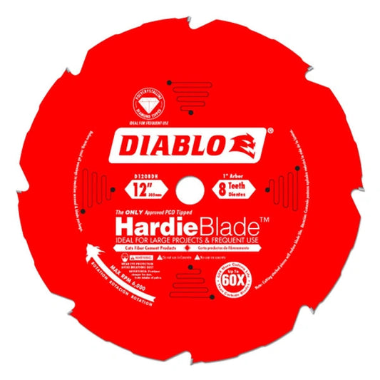 12 x 8T Diablo Fiber Cement Hardie Blade