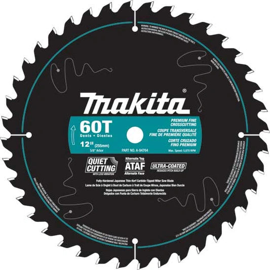 12 x 60 Tooth Miter Saw Blade with Ultra Coat